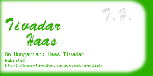 tivadar haas business card